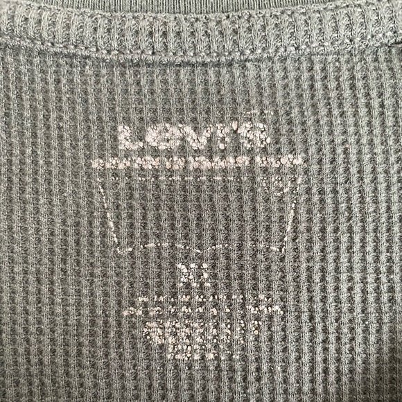 Levi’s Men’s Waffle knit long sleeve shirt XL Hunter Green - Picture 7 of 8